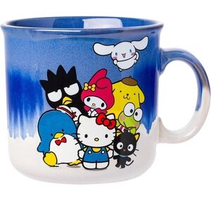 NEW! Sanrio Hello Kitty and Friends Blue and White 20 oz. Mug, by Silver Buffalo